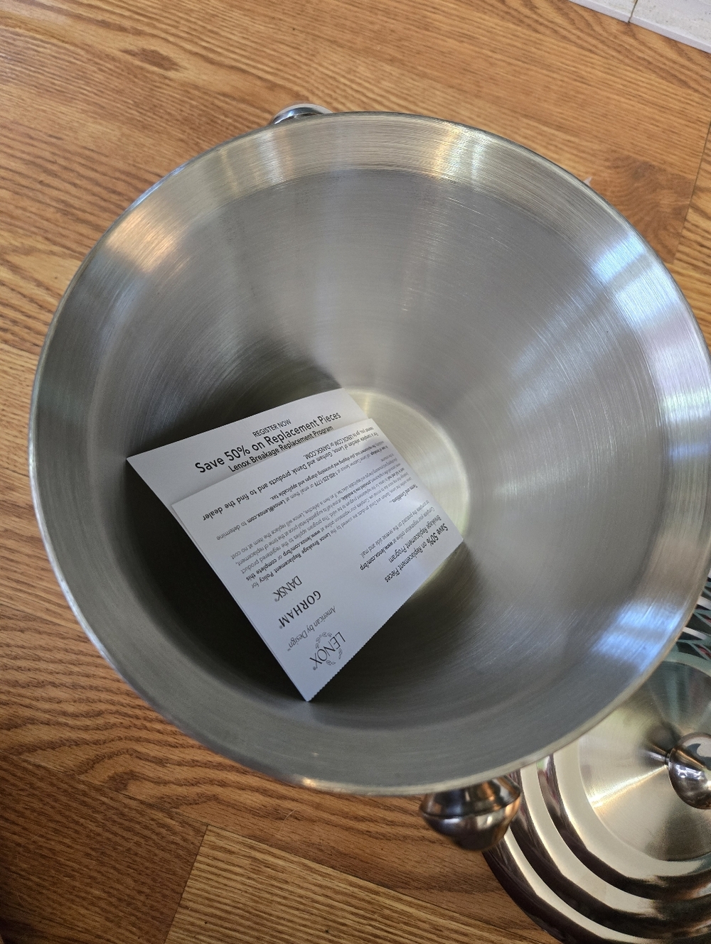 Lenox Stainless Steel Ice Bucket - Silver Finish - Picture 3 of 4